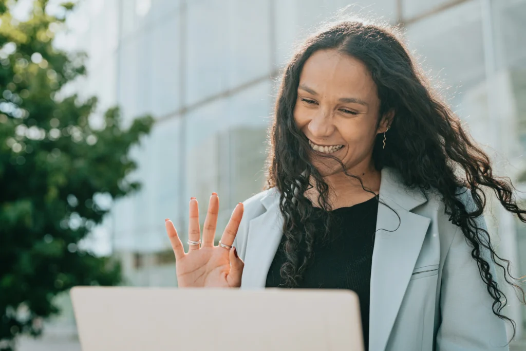 Woman smiling